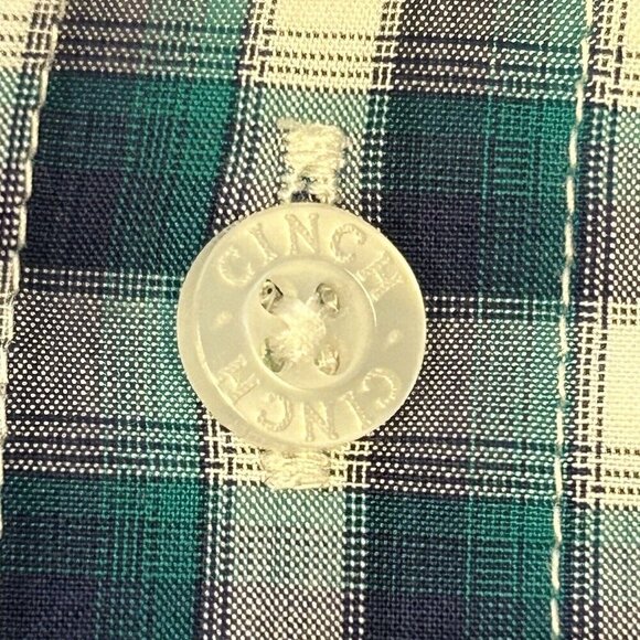 Cinch Shirt Mens Large Western Plaid Blue Check Teal Button Up Casual Work Rodeo - Picture 9 of 15